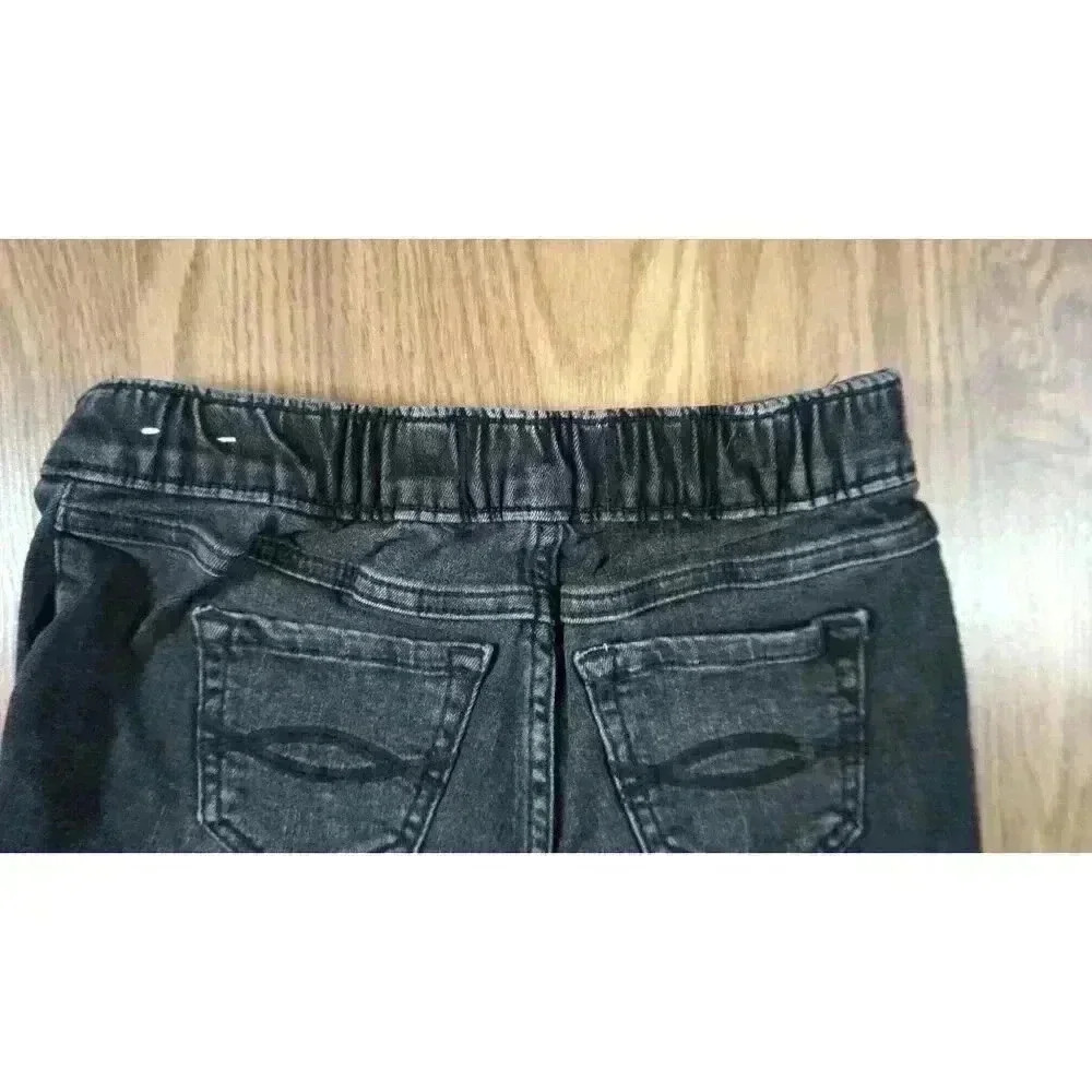Abercrombie Kids Girls Black Denim Wrap-Front Skort, Size 7/8 - Picture 10 of 11